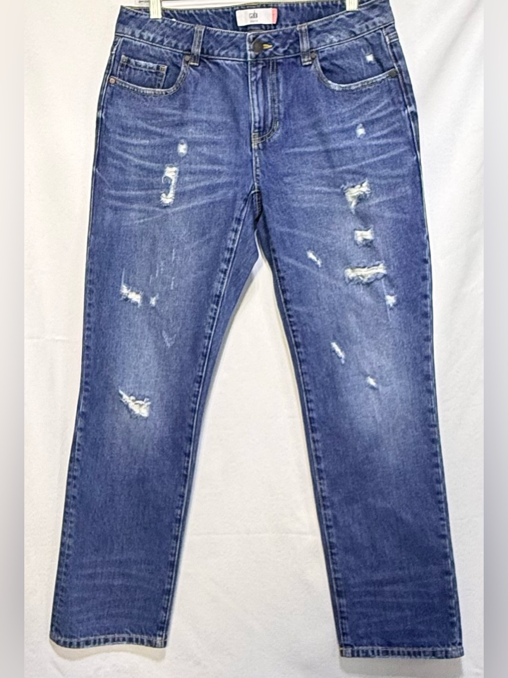Cabi Scenic Route 100% Cotton Boyfriend Jeans Distressed 4